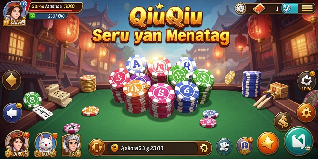 Tampilan grafis menarik dari gameplay QiuQiu di 33AG.