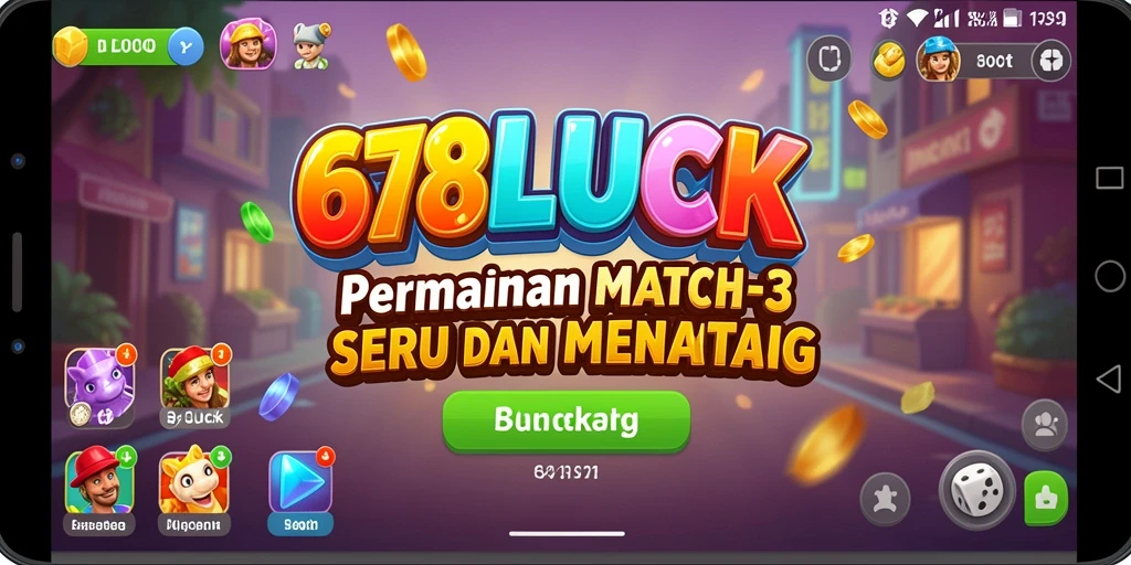 Tampilan gameplay seru dalam 678LUCK, permainan Match-3 yang menantang.