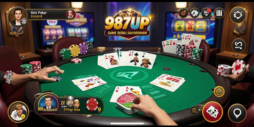 Gameplay seru dan menegangkan di 987UP dengan permainan Poker.