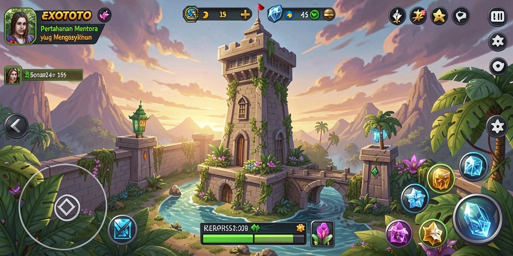 Tampilan gameplay seru dalam EXOTOTO yang memikat.