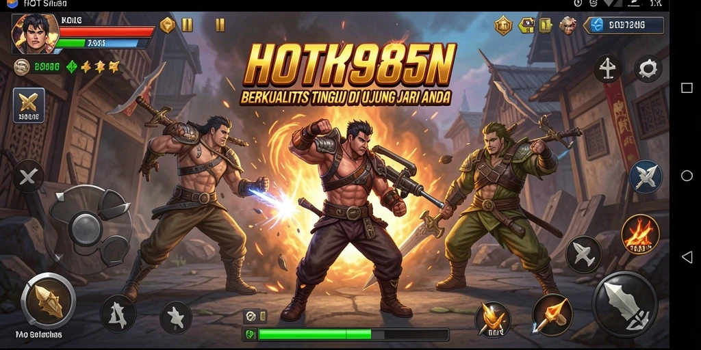 Tampilan gameplay HOT985 dengan pertarungan yang intens dan karakter yang dinamis.