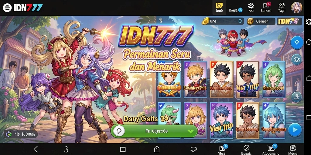 Screenshot IDN777 menampilkan aksi seru dalam permainan Anime.