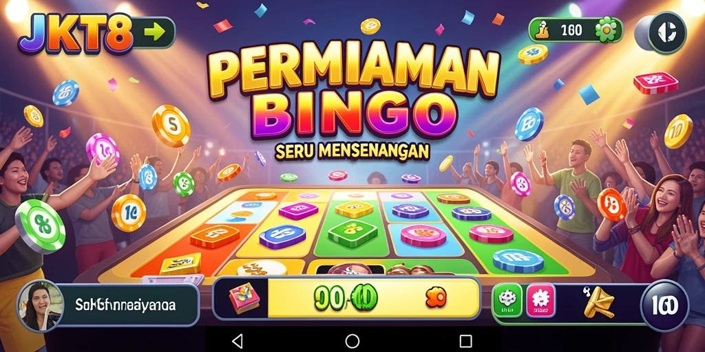 Tampilan gameplay Bingo yang seru di JKT8.
