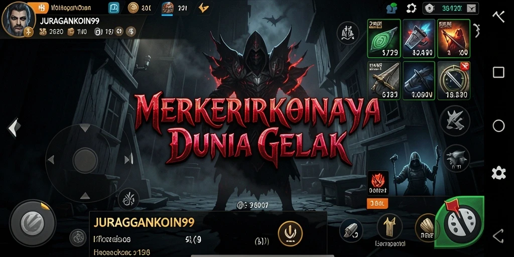 Screenshot gameplay JURAGANKOIN99 dengan suasana Horror yang mencekam.