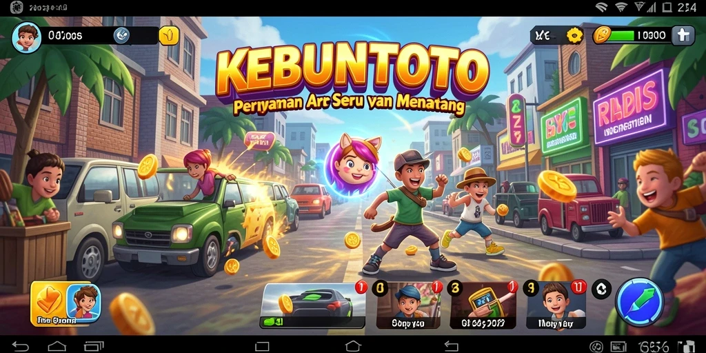 Gameplay Arcade seru dari KEBUNTOTO yang menantang ketangkasan pemain.