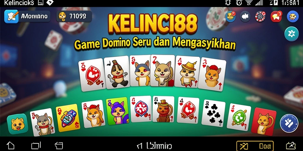 Screenshot gameplay KELINCI88 Domino yang seru dan interaktif.