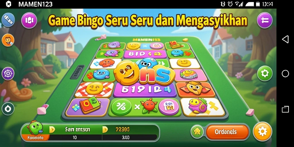 Tampilan menarik dari gameplay Bingo di MAMEN123.