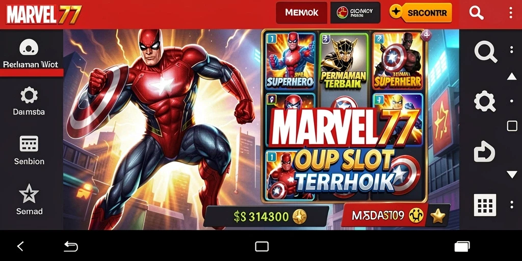 Tampilan gameplay slot MARVEL77 yang menarik dan mendebarkan.