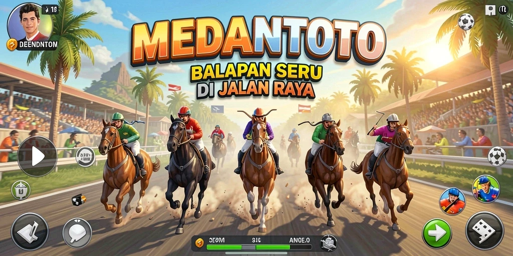 Tampilan gameplay Racing MEDANTOTO yang mendebarkan dan seru.