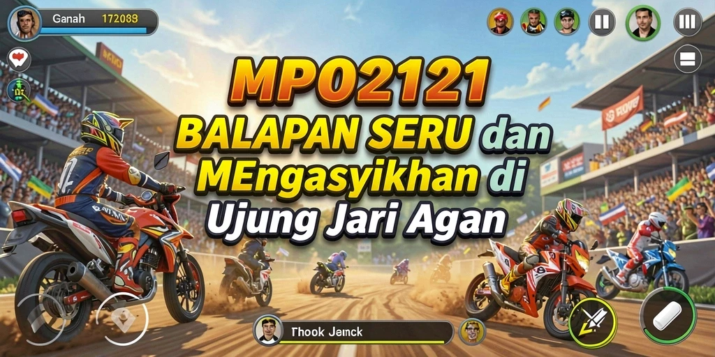 Gameplay seru dan mendebarkan dalam balapan MPO2121.