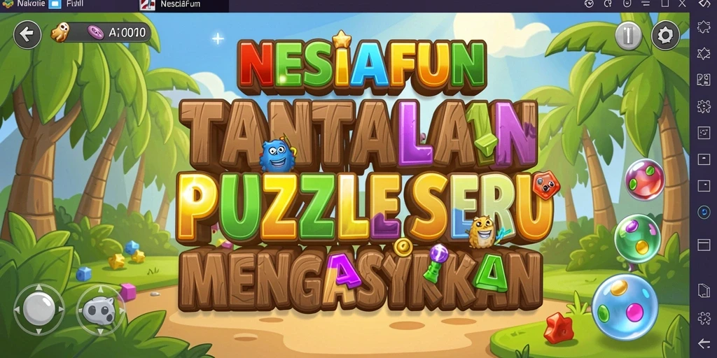 Screenshot gameplay NESIAFUN menunjukkan tantangan Puzzle yang menarik.