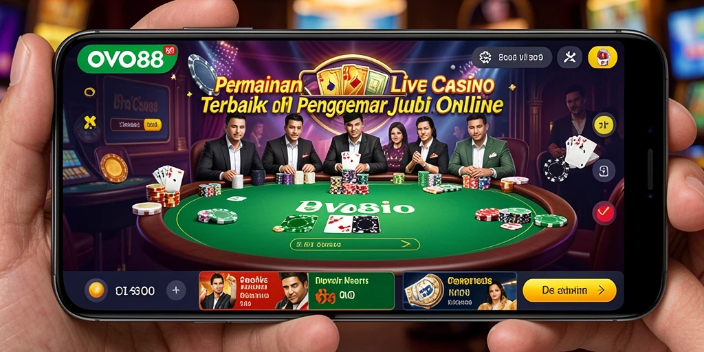 Gameplay Live Casino OVO88 dengan dealer langsung dan interaksi seru.
