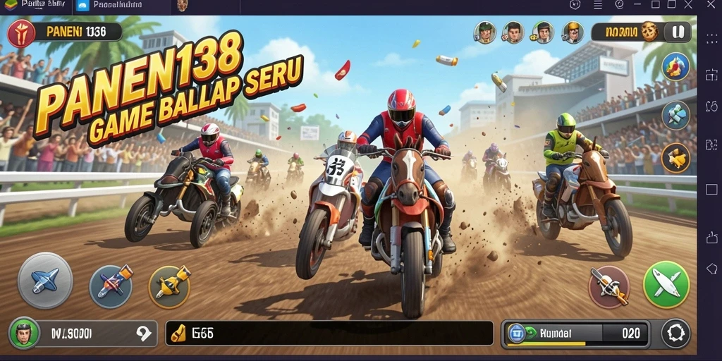 Tampilan gameplay menarik dari PANEN138 saat balapan.