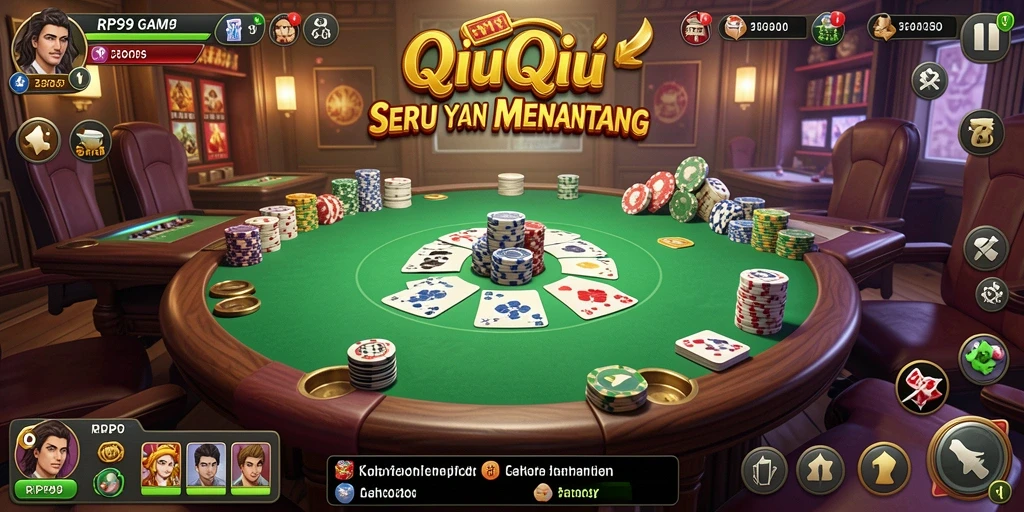 Screenshot gameplay QiuQiu yang seru dan kompetitif.