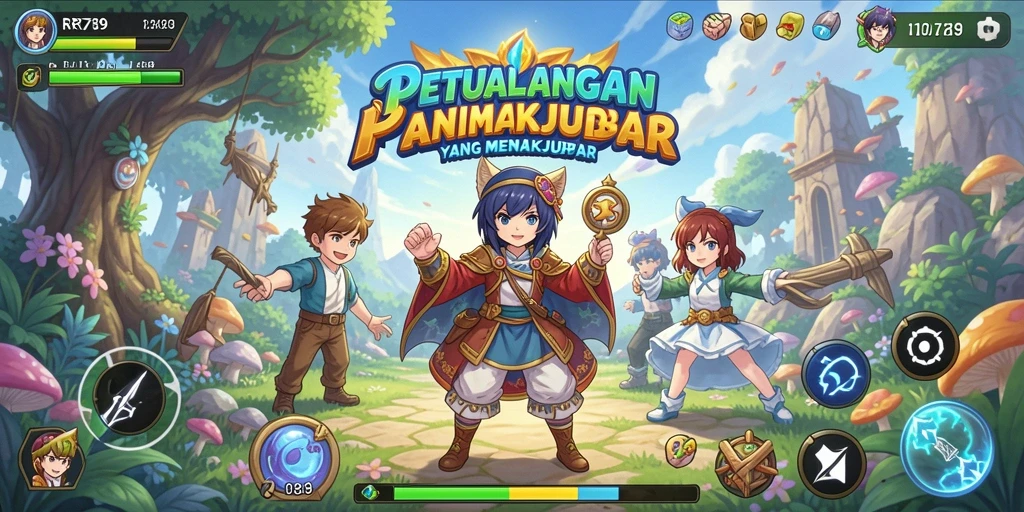 Tangkapan layar gameplay <strong>RR789</strong> menunjukkan aksi seru di dunia Anime.