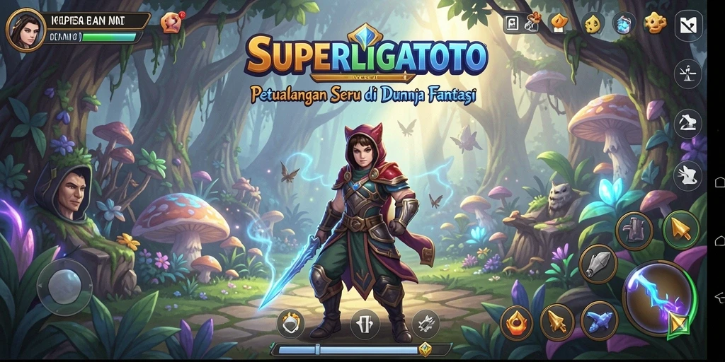 Gameplay seru dalam SUPERLIGATOTO yang penuh petualangan.
