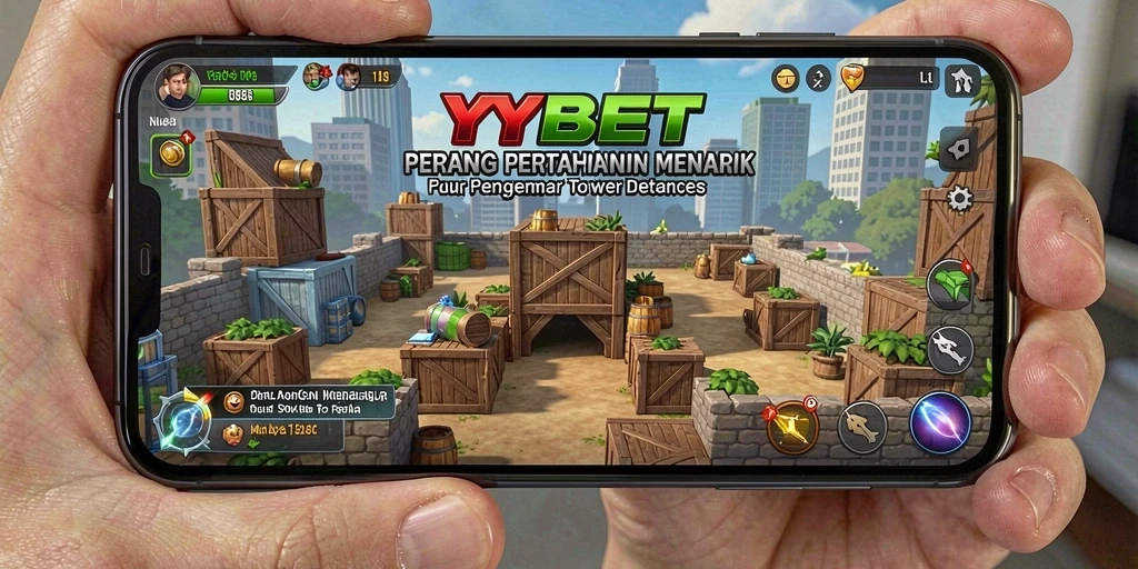 Tangkapan layar utama YYBET menampilkan aksi gameplay Tower Defense yang mendebarkan.